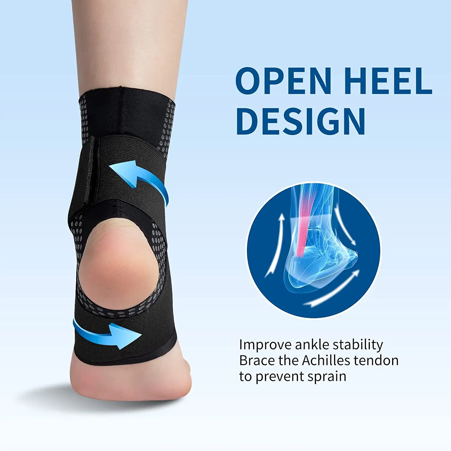 Ankle Brace Breathable Compression Ankle Support for Men and Women Sprained Ankles Stabilizing Ligaments Sports Injury Recovery