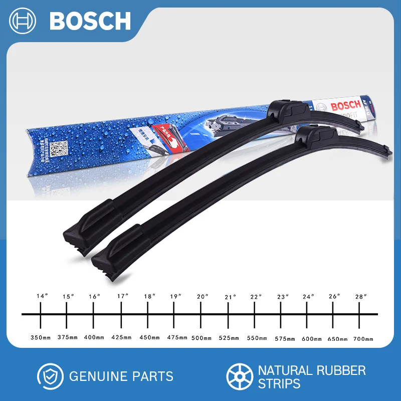 BOSCH Car Wiper Set 26” 28” U-shaped Blades J Hook Windscreen Wiper Automobile Windshield Wiper Soft Rubber 14\