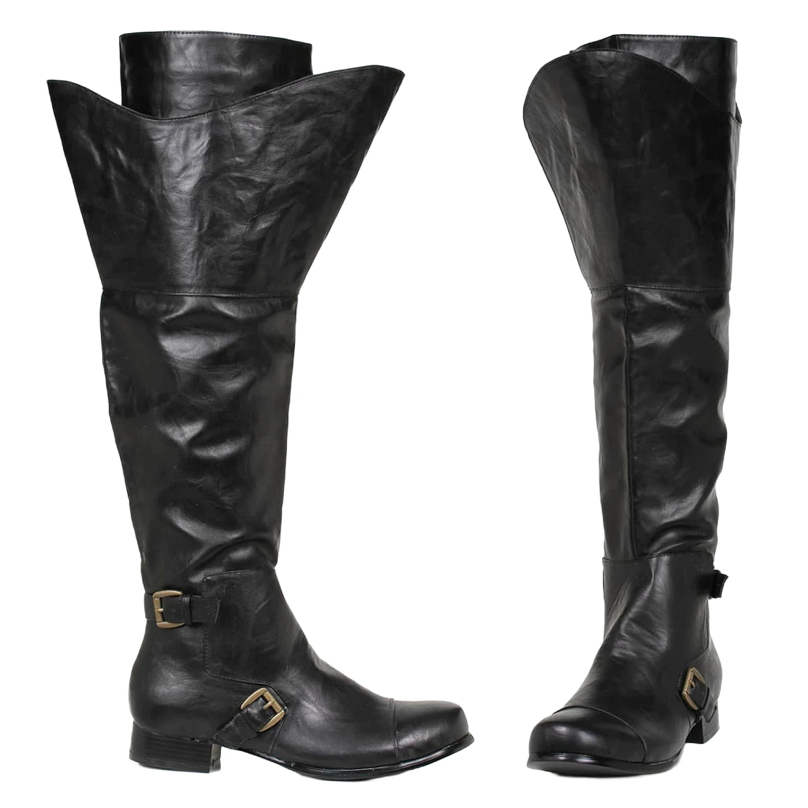 Mannen Middeleeuwse Ridderlaarzen Gotische Puntige Kniehoge Laarzen Halloween Carnaval Cosplay Manchet Schoenen