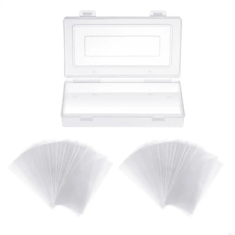 M6CC Pack Of 100 Clear Money Sleeves Currency Holder with Storage Case For Organizing And Protecting Your Collection