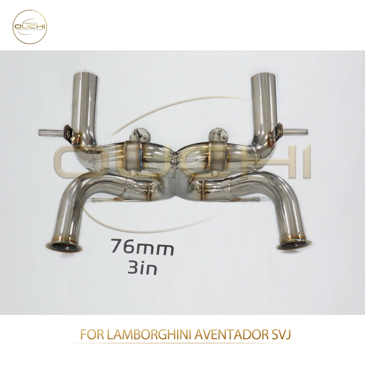 

OUCHI Factory Direct Sales SS304 Exhaust for Lamborghini Aventador SVJ Pneumatic Valve Catback Without Muffler