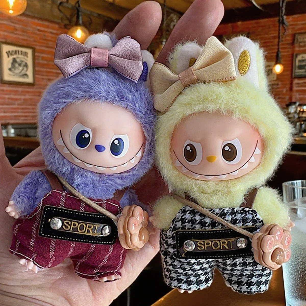 

【No Doll】Plush Doll's Clothes for 10.5cm Labubu 4.0 For Love Series Overalls Outfit Accessories Gifts