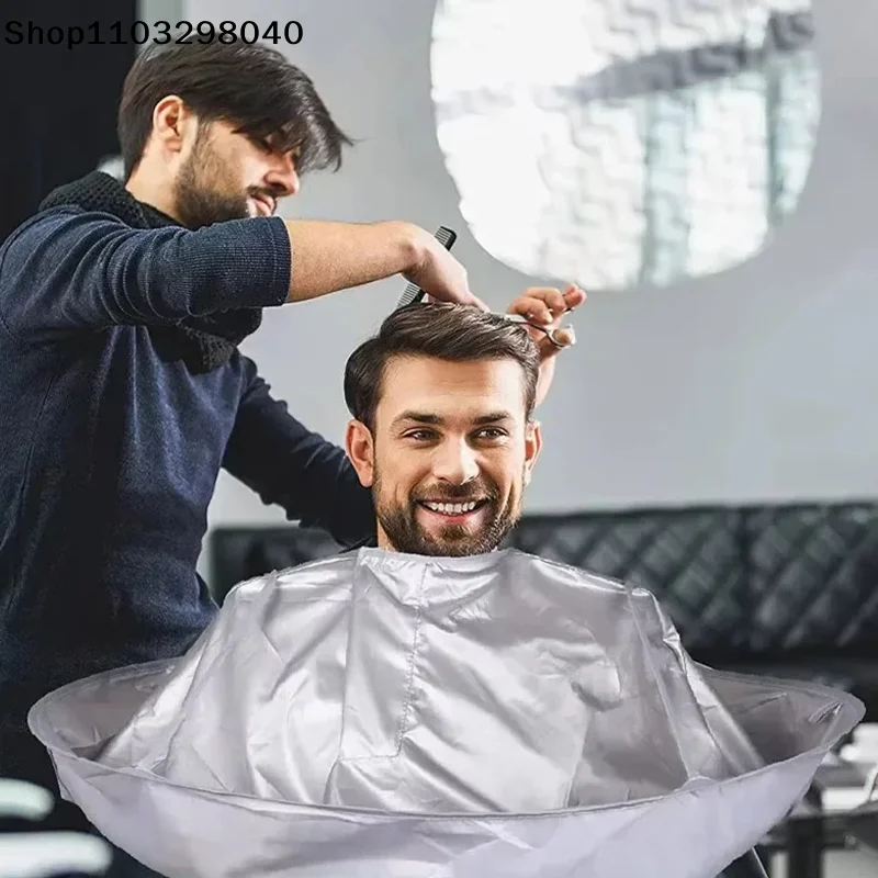Hair Cut Umbrella Capes Haircut Cloak Cloth Hair Dye Three-Dimensional Breathable Household Haircut Cloak Foldable Haircut Tool
