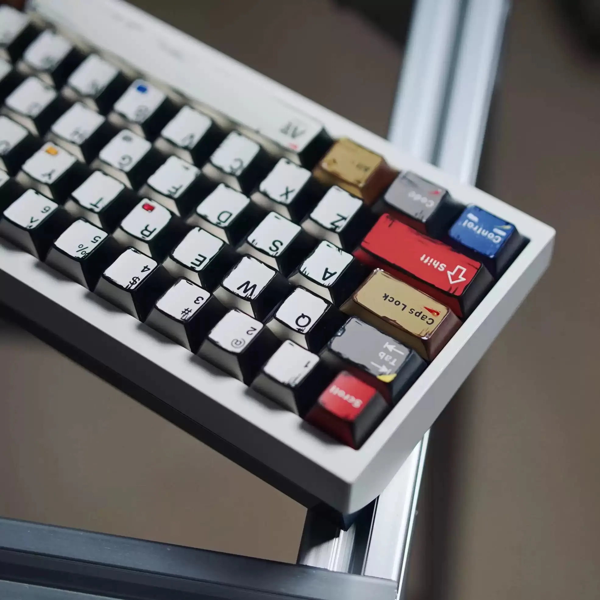 Mixed Lighting Comic Style PBT Keycaps Cherry Profile Dye-Sublimation Custom Keycap Set for MX Mechanical Keyboards