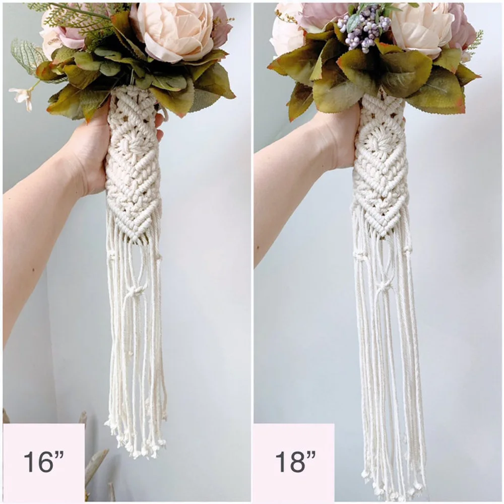 Tassel Bohemian bouquet bag, small and medium-sized bouquet binding, bride bridesmaid holding flowers decoration