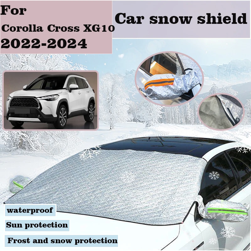 Auto Zonneschermen Voor Toyota Corolla Cross 2022 Accessoires XG 10 2023 2024 Ijs Bescherming Cover Voorruit Sneeuw Schild Zonnescherm tool