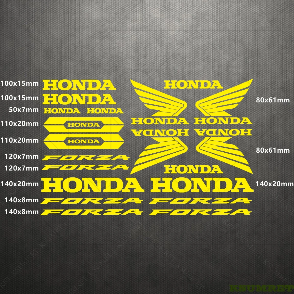 لهوندا فورزا ملصقات شعار خزان دراجة نارية خوذة الشارات مقاوم للماء