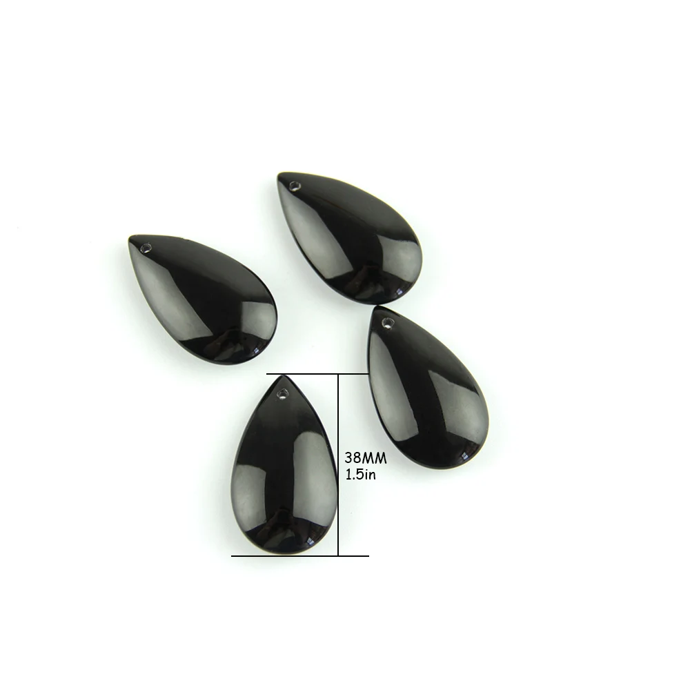 

Black 22mm 38mm 50mm Tear Drop Glass Crystal Faceted Prism Chandelier Parts Sun Catcher Jewelry Crafts Feng Shui Hanging Decor