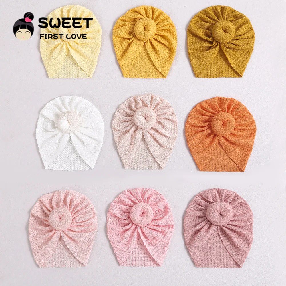 25Color Turban for Babies Accessories For Newborn Solid Knot Headband Toddler Kids Baby Girl Turban Cotton Beanie Hat Winter Cap