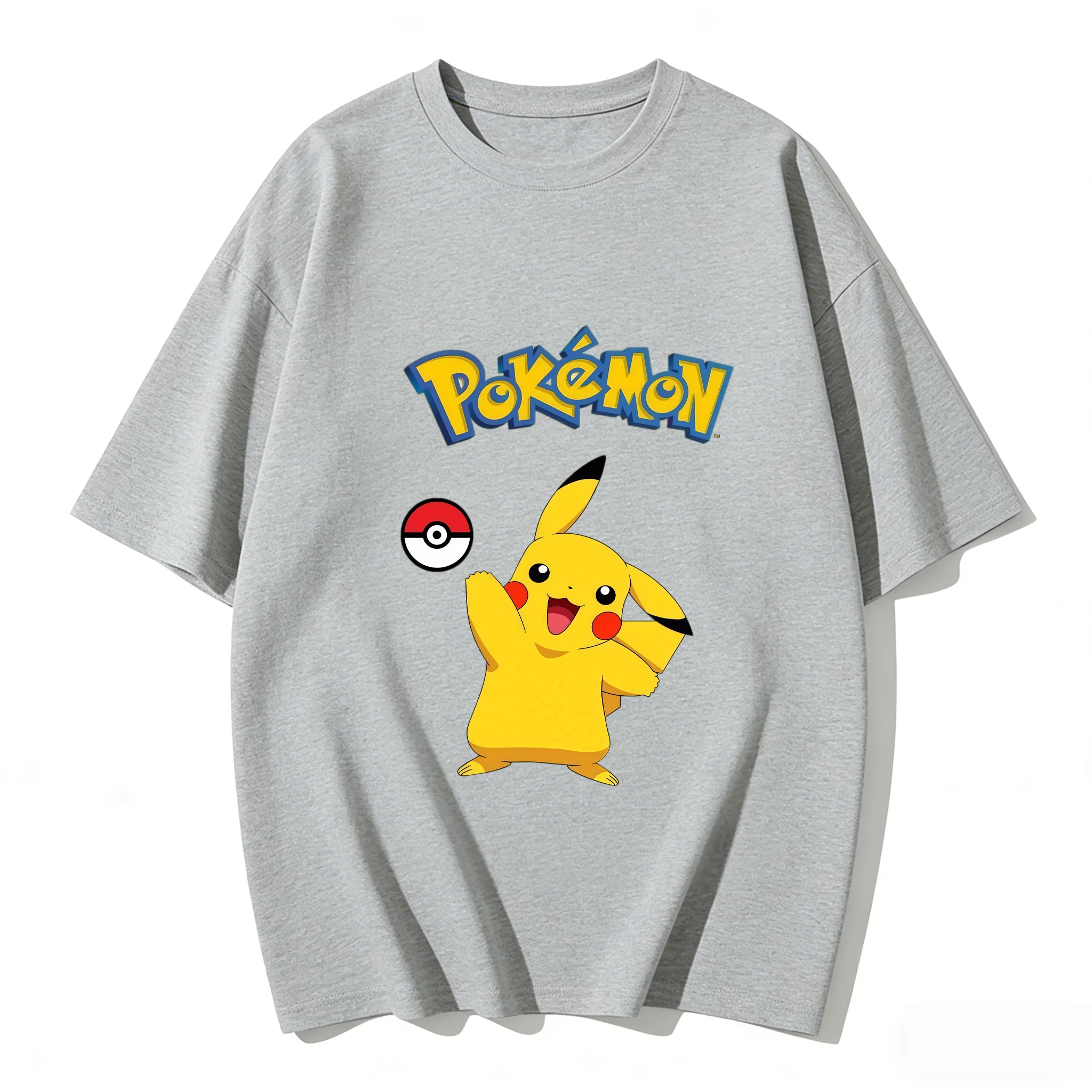 Matching Yellow Elf Family Tee, Cartoon Creature Plus Ball Print Soft Cotton Top For Parent Kid Outdoor Trip Daily Outfits