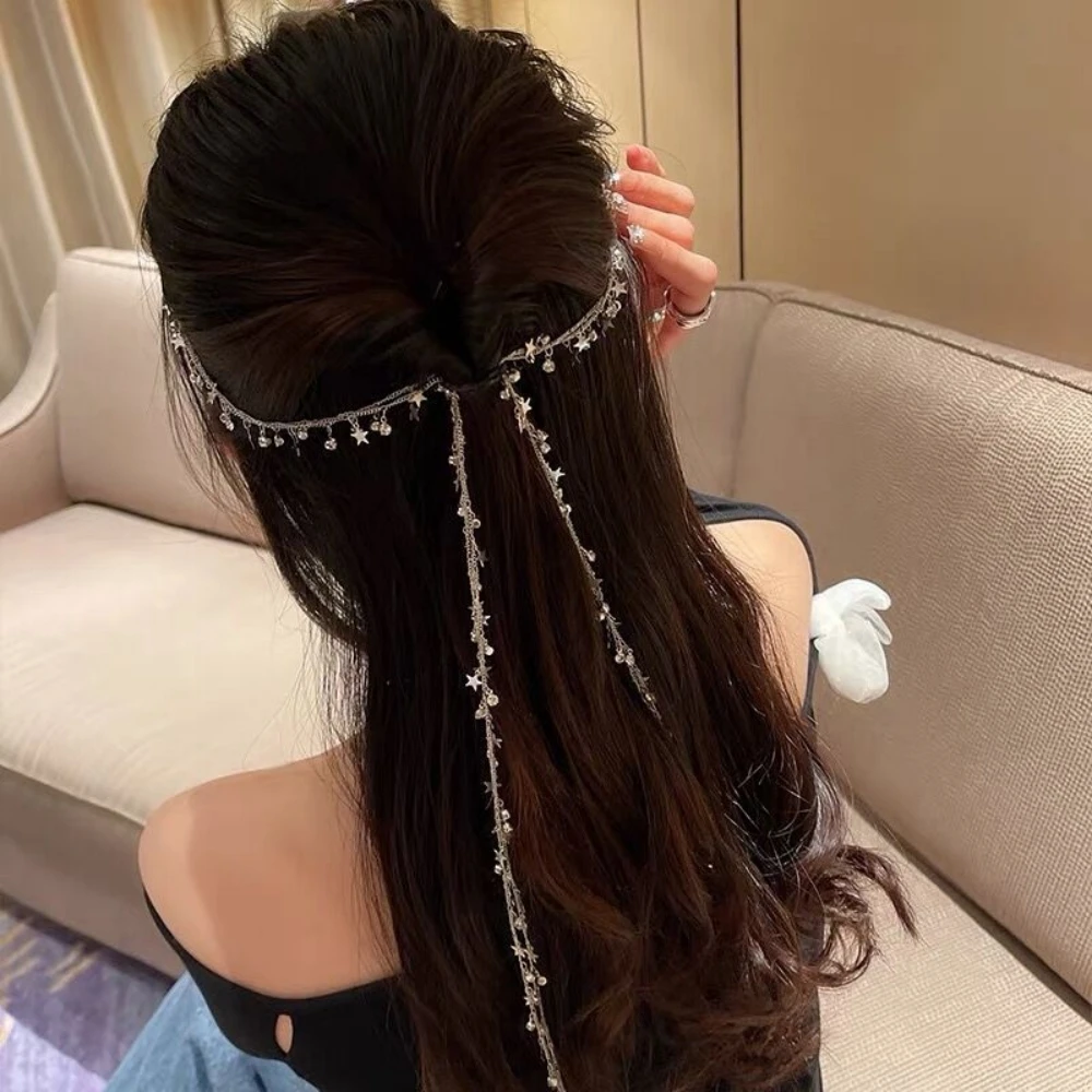 Hair Accessory For Braid Dreadlocks Hair Clips Charms Decoration Chain Shining Stars Hairpin Tied Rhinestone Braided Headwear