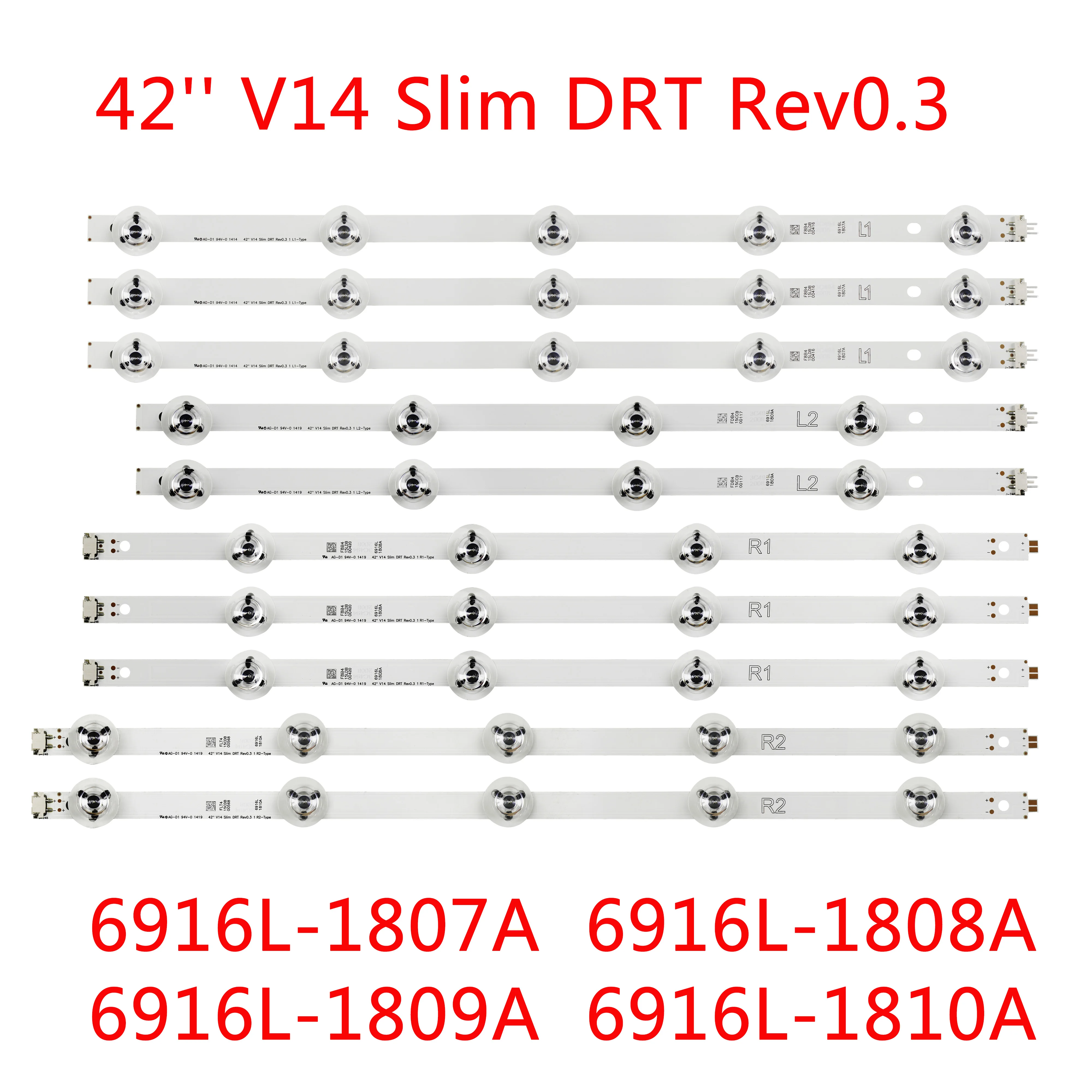 

LED strip For Panasonic 42" 6916L-1807A 6916L-1808A 6916L-1809A 6916L-1810A TX-42AS740E TX-42AS650B TX-42AS740B TX-42AS650E