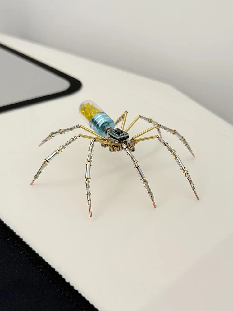 العنكبوت الآلات المعدنية نموذج لغز الاطفال ألعاب علمية DIY الجذعية علم الأحياء التكنولوجي موضوع التعلم عدة ألعاب تعليمية #6