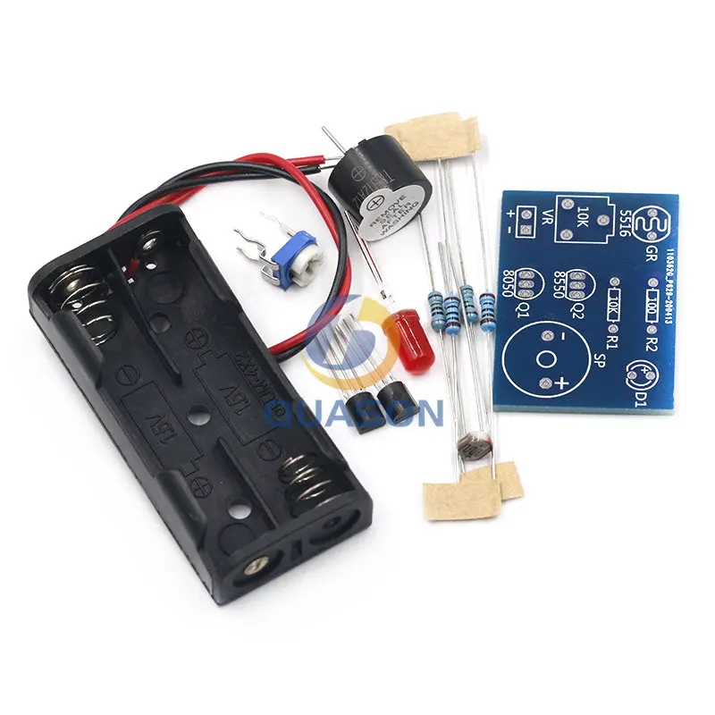 Photosensitive light-controlled sound and light alarm kit manual electrician welding exercises electronic DIY production parts