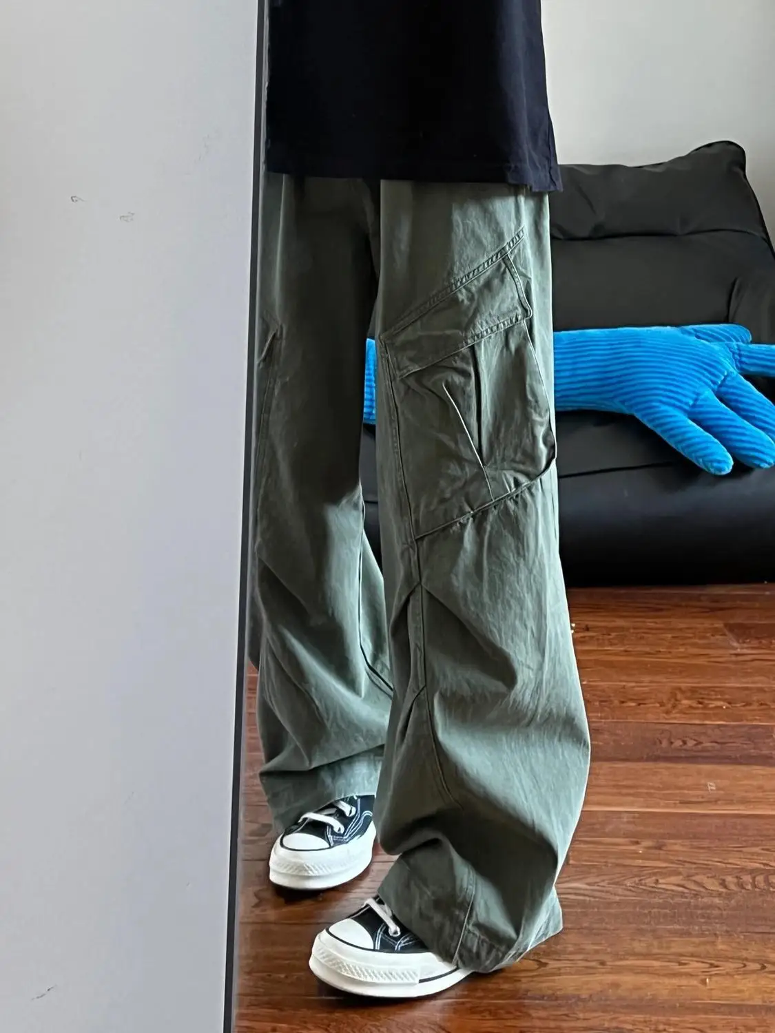 

Широкие брюки в рубчик, женские осенние простые минималистичные нежные трикотажные брюки с городскими деталями для взрослых, унисекс, брюки из синели Altgoth OL