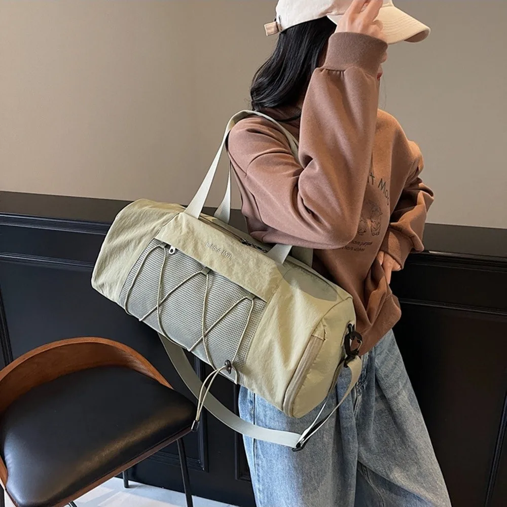 

Korean Style Travel Luggage Bag Waterproof Large Capacity Gym Bag Dry and Wet Separated Carrying Duffel Bag