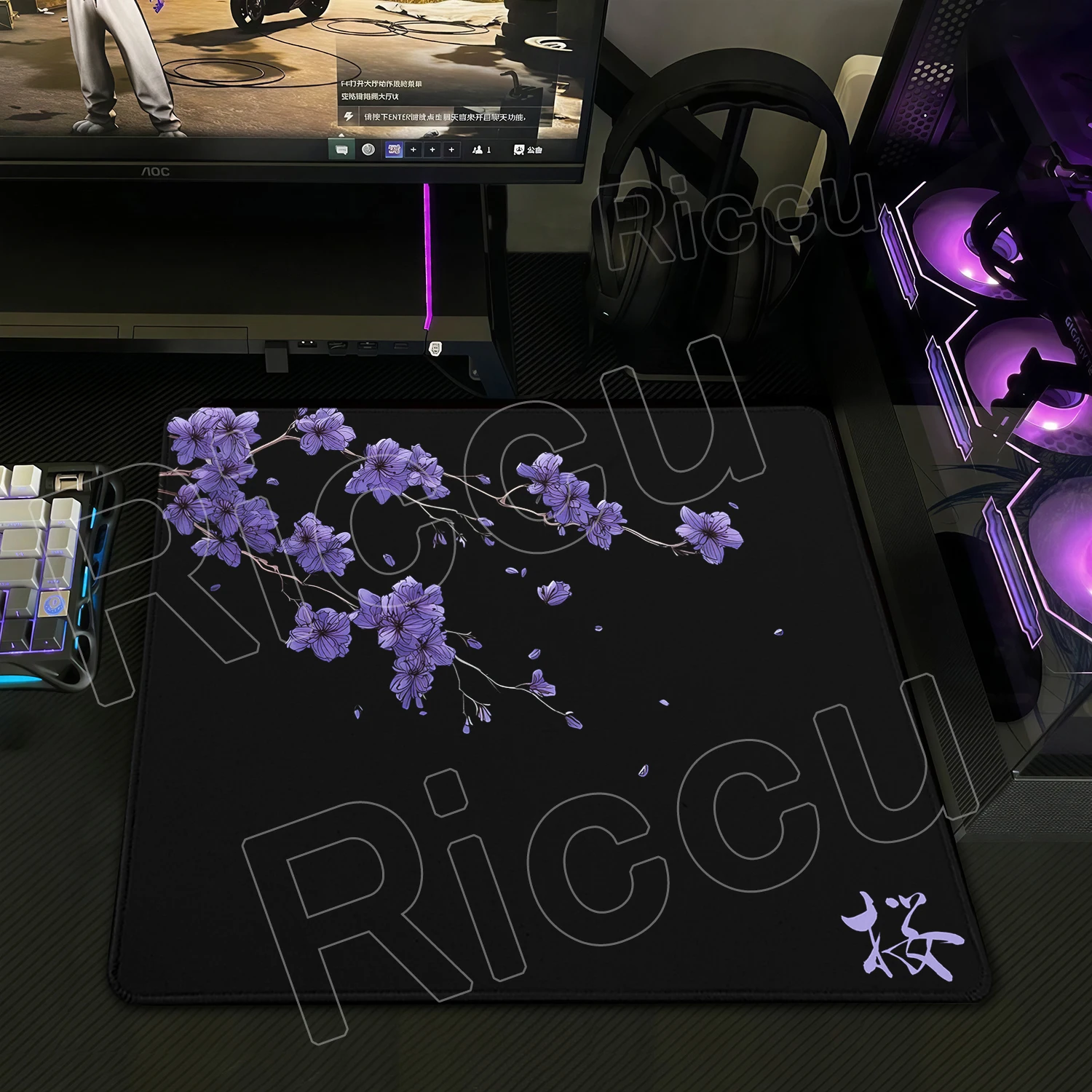 Cherry Blossoms Mousepad Pretty Sakura Mauspad Gaming-Tastatur XS Pads Gummi PC-Gehäuse Mousemat E-Sports Bürozubehör