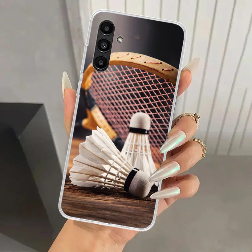 Badminton Sport Phone Case for Samsung Galaxy A15 A25 A35 A55 A14 A24 A34 A13 A53 A12 A52S A23 A33 A24 A34 A03S A04S A02S A42