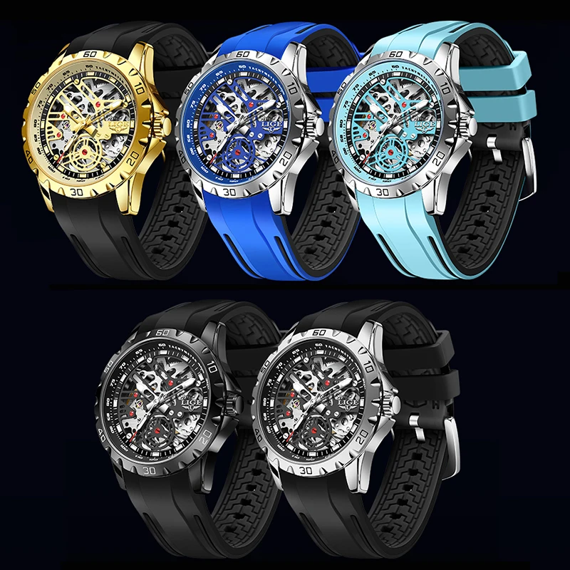 LIGE Top Brand Quartz Wristwatch Fashion Tourbillon Luxury Watches Men Sport Military Waterproof Luminous Men Watch Reloj Hombre