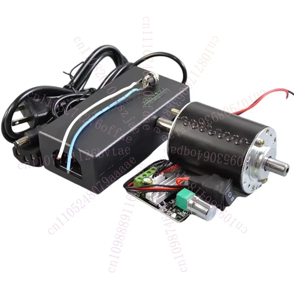 DC 12-24V 4mm Hollow Shaft Motor 10mm Shaft Diameter with Speed Controller and Power Adapter