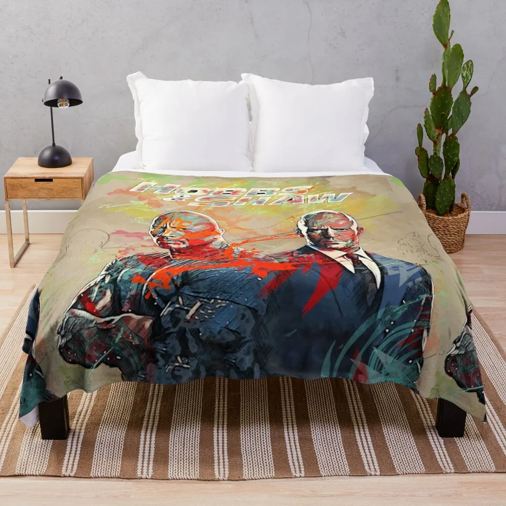 

hobbs and shaw contemporary art Throw Blanket Luxury Brand Blanket Sofa Blankets