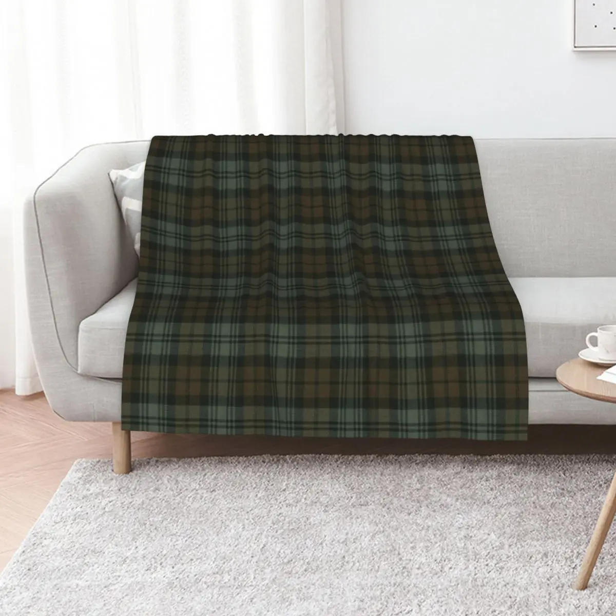

Black Watch Weathered Original Scottish Tartan Throw Blanket bed plaid Softest Tourist Bed Blankets