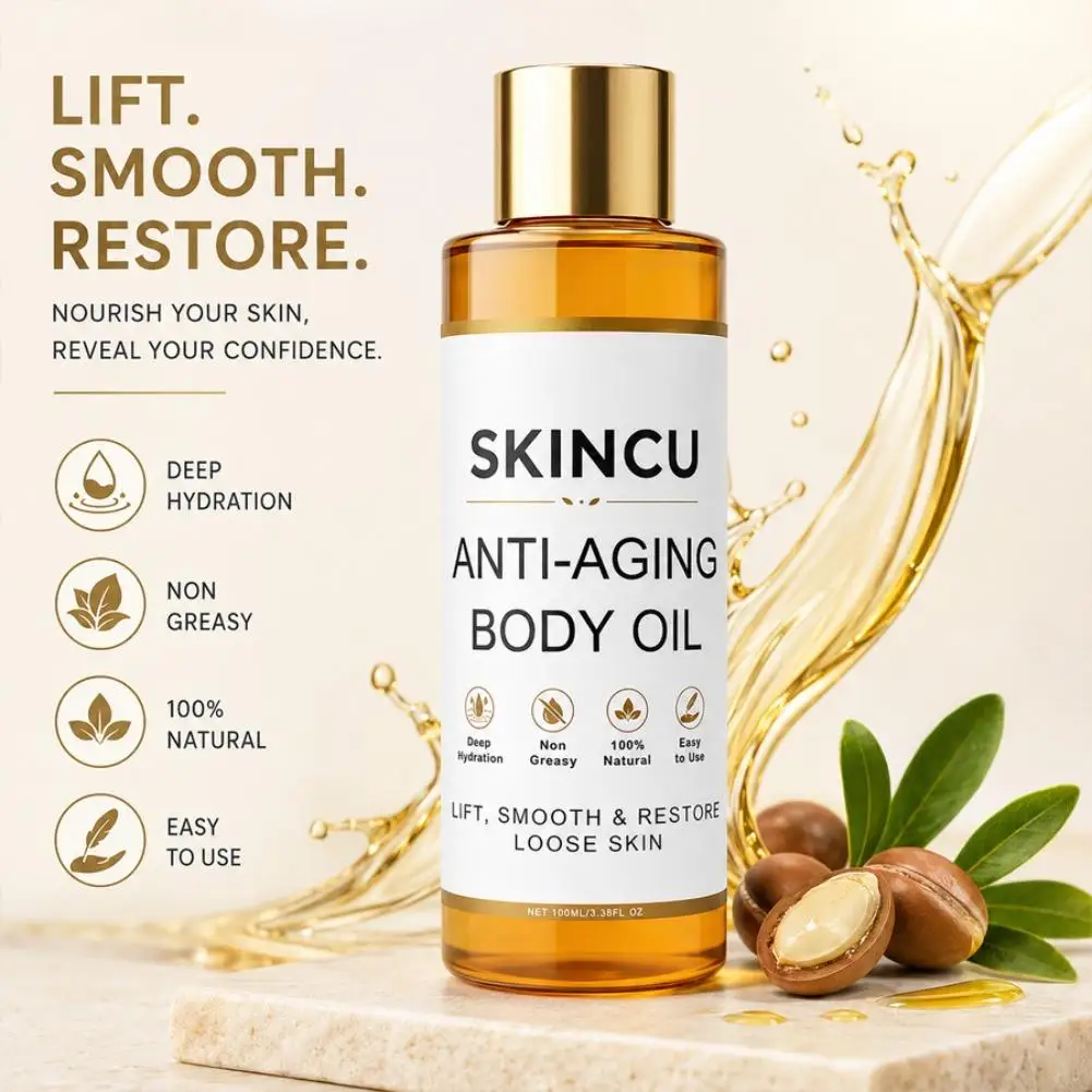 Anti Aging Body Oil With Collagen & Centella Asiatica Firming Lifting Moisturizing for Dry Skin Lightweight Glow Body Oil