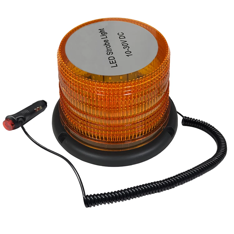 

Amber Orange Emergency Beacon LED Safety Flashing Strobe Warning Light Lamp With Magnetic Base For Vehicle Trucks Cars
