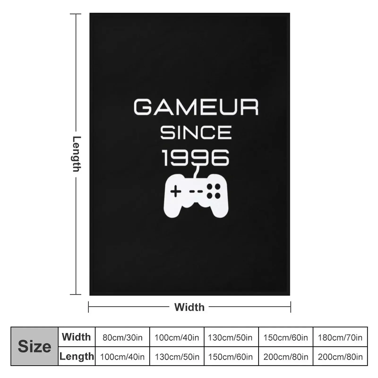 Gamer since 1996! Original geek gift idea Throw Blanket bed plaid Quilt For Baby for winter Bed Fashionable Blankets