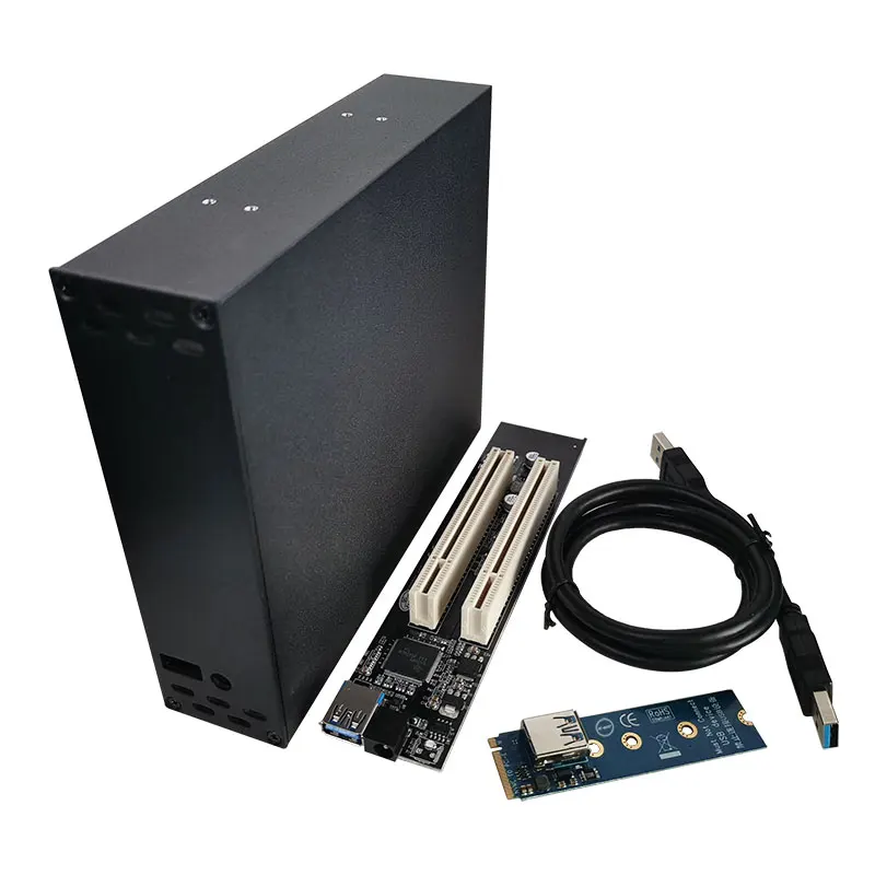 Imagem -04 - Nvme para Pci Docking Station m2 m Chave para Pci Portas Adaptador Cartão Caixa de Conversão Pci Slot Duplo Expansão Case Alumínio M.2