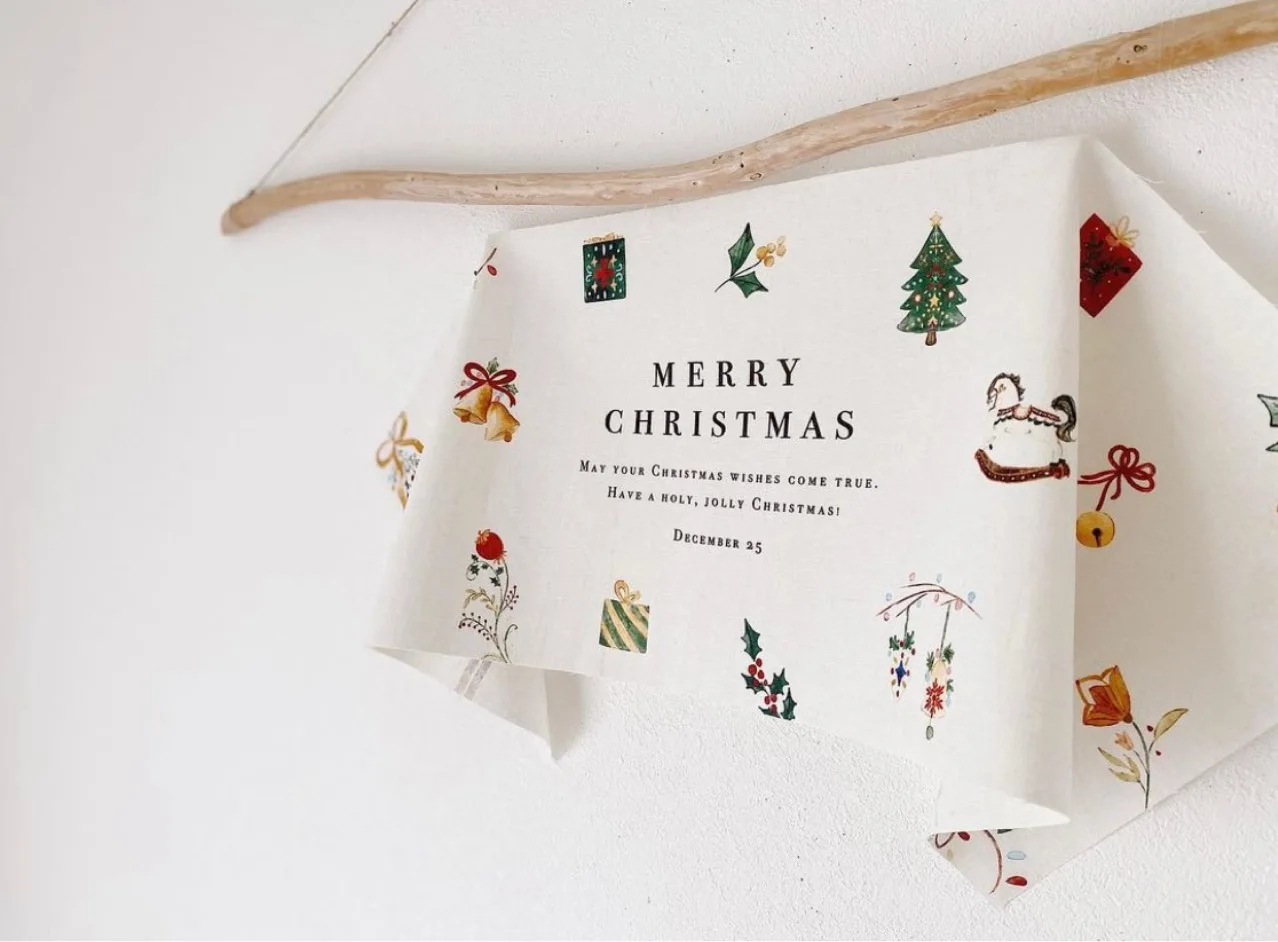 Christmas Banner Flag Christmas tree Banner Christmas Decoration for Home 2023 Xmas Ornaments Gifts  Christmas Hanging Cloth