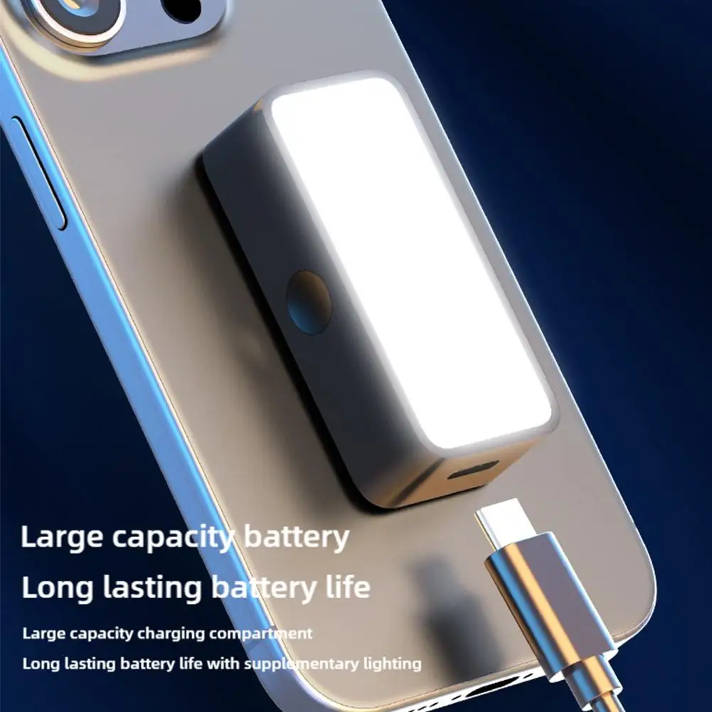 Mini Magnetic Fill Light 3-color For Outdoor Live Broadcast, Mobile Phone Photography Multi-function Portable Pocket Light