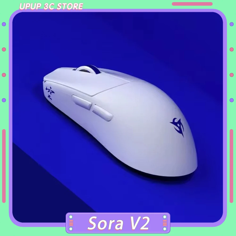 

Ninjutso Sora V2 Gaming Mouse Dual Mode E-Sports Lightweight PAW3395 Sensor 8K Low Delay Pink Wireless Mice For PC FPS Gamer