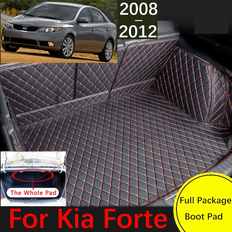 Custom Car Trunk Mat For Kia Forte Cerato Shuma Koup Sedan TD 2008 ~2012 Cargo Liner Carpet Interior Parts Accessories Cover