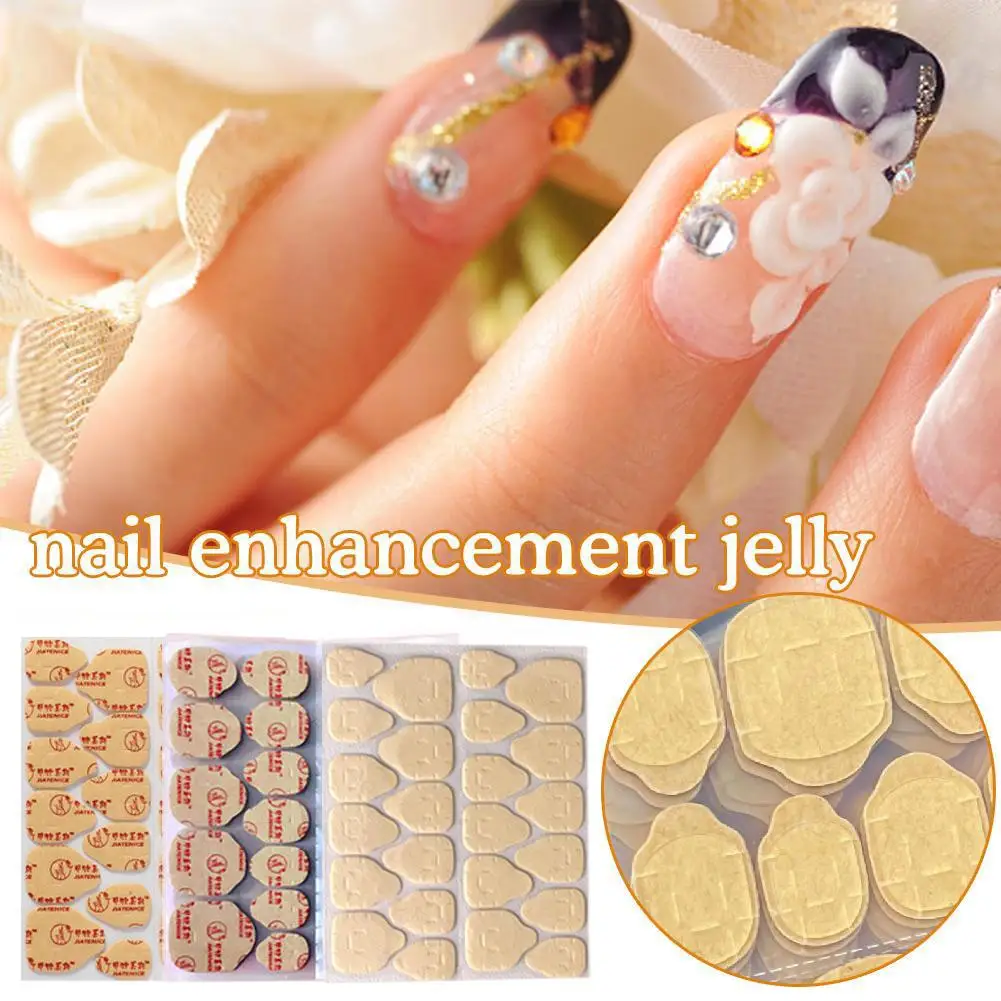 Double Side Nail Jelly Glue Transparent False Nail Tape Adhesive Stickers Glue Art Manicur Nails Accessories Reusable DIY D1X1