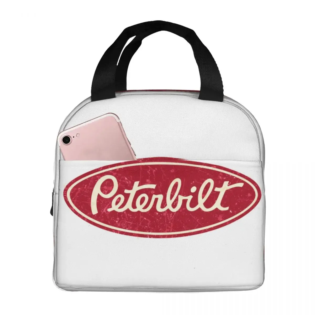 Peterbilt Truck Racing Vintage Lunch Bags Bento Box Lunch Tote Resuable Picnic Bags Cooler Thermal Bag for Woman Children Office