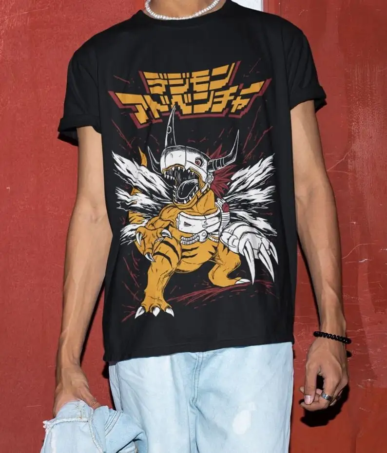 

Metal Greymon T-shirt agumon Greymon Shirt Koromon Wargreymon Botamon