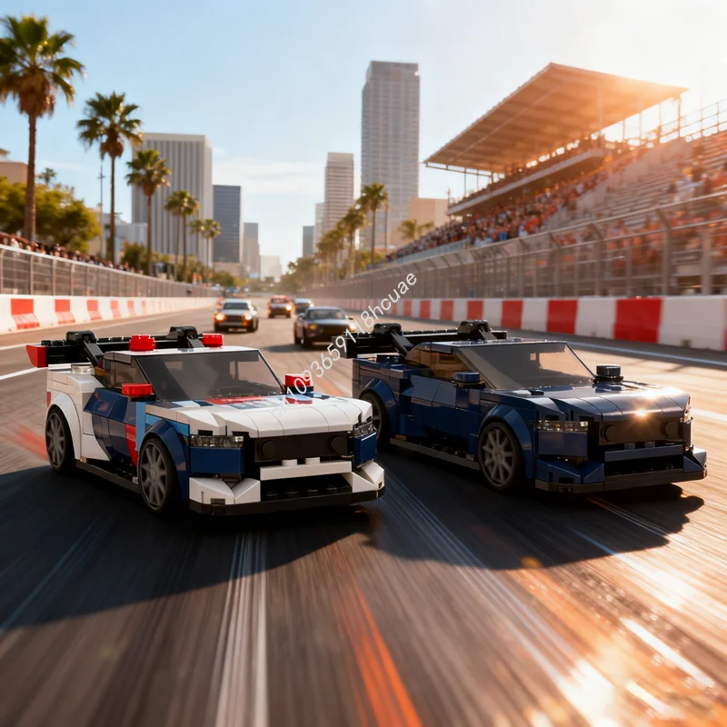 

646pcs MOC Forded Mustangesd Mod set City Champions Model Building blocks Assemble DIY creative Christmas gift idea toy Kids