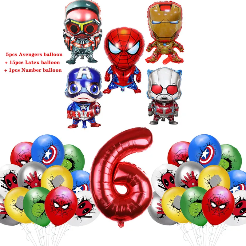 Marvel Super Hero Balão, Spiderman Aluminum Foil Balões, Kids Birthday Party Decoration, Os Vingadores Iron Man Suprimentos