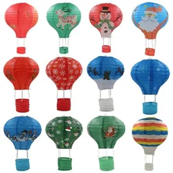 30cm Santa Claus Elk Snowflake Lantern Hot Air Balloon Paper Lantern Kids Hanging Birthday Party Wedding Christmas Decoration