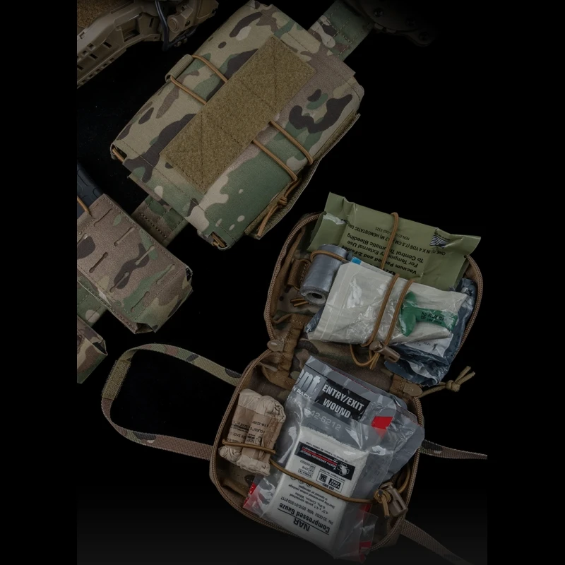 分割デザイン水平プル応急処置ポーチ-molle-医療バッグベルト-cs-ベスト狩猟アクセサリー