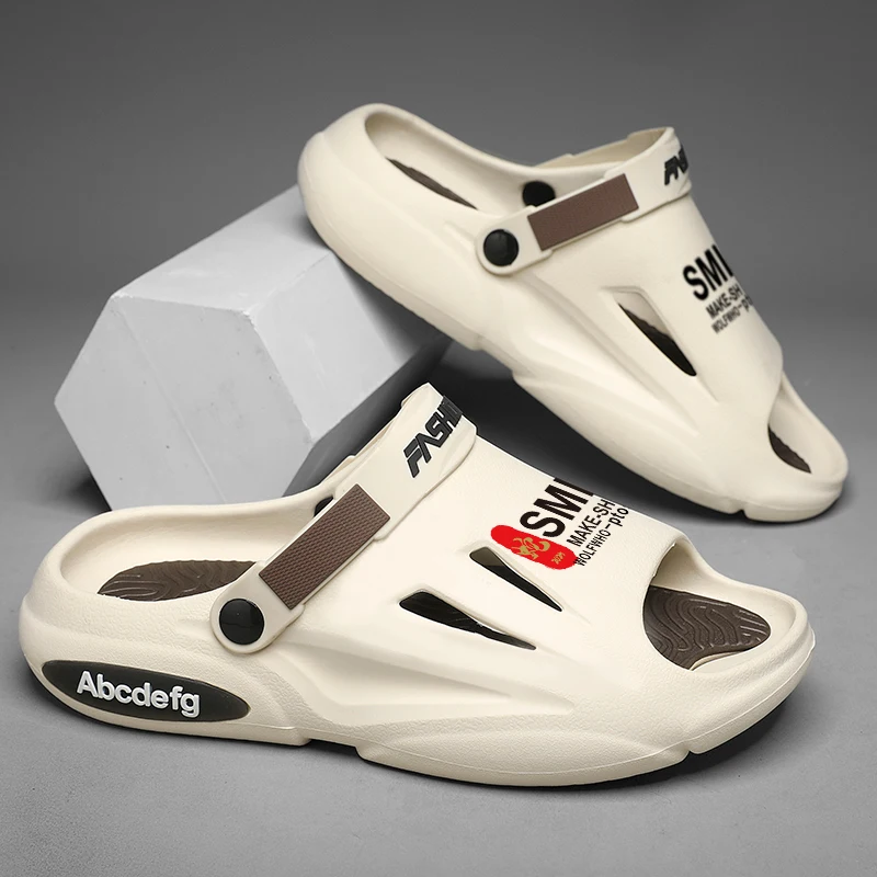 Nuovi uomini estivi Pantofole da massaggio Lati Sandali da esterno per interni Scarpe casual da spiaggia Scivoli con suola morbida Infradito da uomo Sandali da uomo