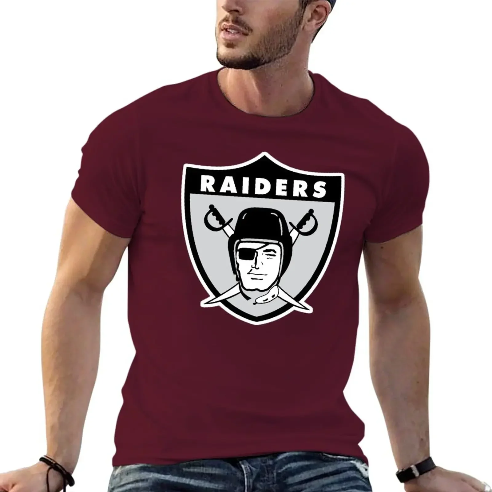 manga vintage anime clothes Las Raiders-City graphic T-Shirt sublime customizeds sweat shirts oversized t shirt men clothing2024