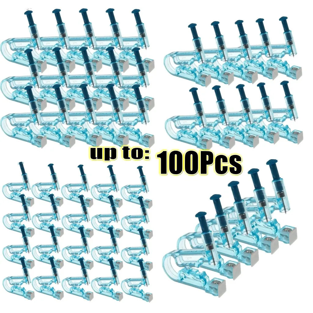 5/20/100PCS Ear Piercing Gun Kit Disposable Disinfect Safety Earring Piercer Machine Studs Nose CLip Body Jewelry Piercing Tools