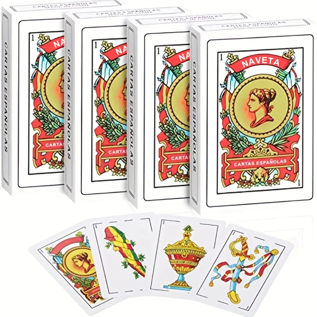 1 jeu de cartes à jouer NAIPES espagnoles authentiques – Parfaite pour les jeux de cartes et le poker mexicains! Idéal pour les cadeaux, le jeu de la fête!