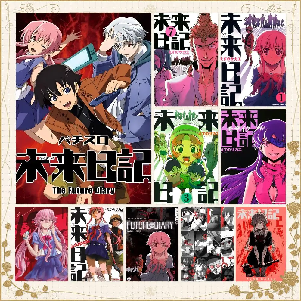 Anime F-Future Diary Survival Thriller Poster Wall Art Bedroom Living Room Dorm Bar Cafe Gym Studio Home Decor Gifts