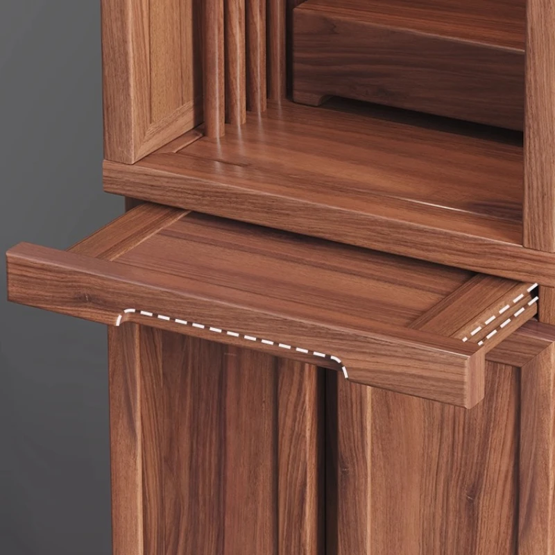 خزائن غرفة المعيشة الدائمة على الطراز الصيني عرض المنزل خزائن غرفة المعيشة بطبقة مزدوجة أثاث المذبح الخشبي الصلب كومو JTC