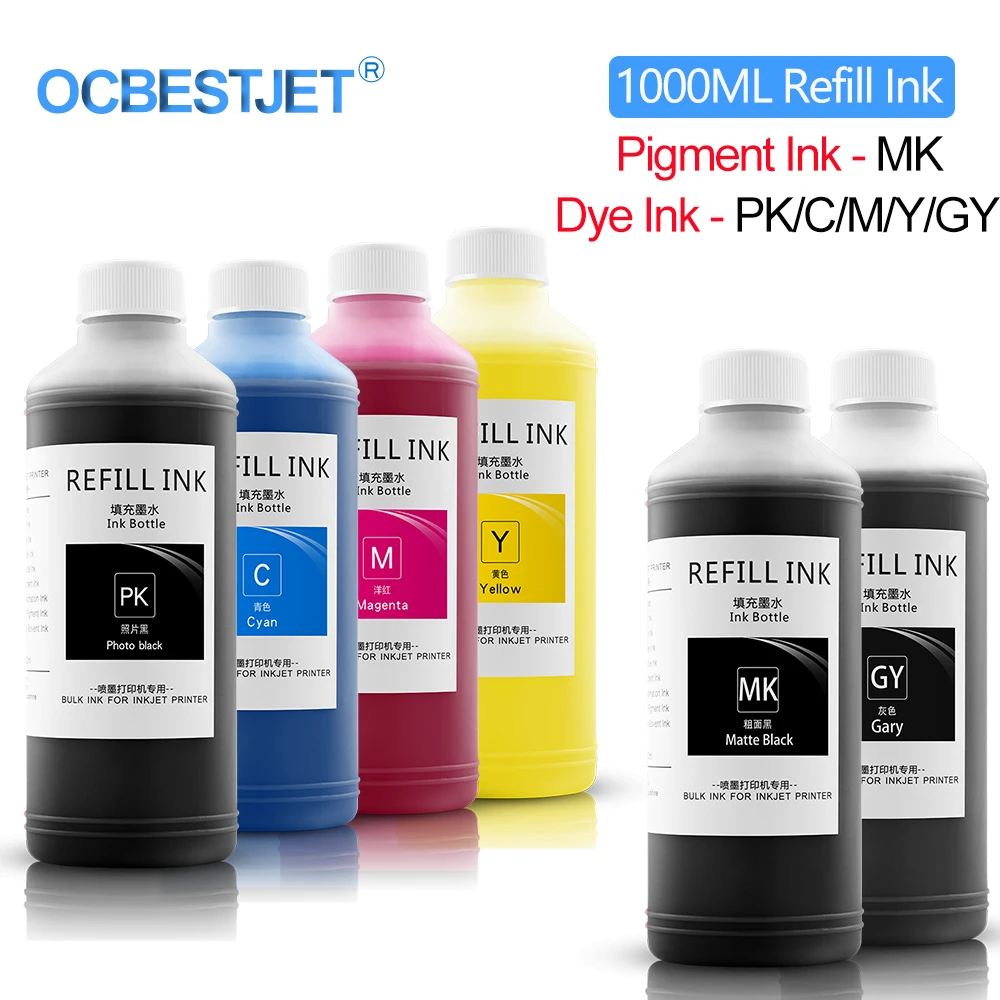 

1000ML Refill Ink For HP 727 728 730 For HP DesignJe T920 T1500 T2500 T930 T1530 T2530 T730 T830 T1600 T2600 T1700 Printer