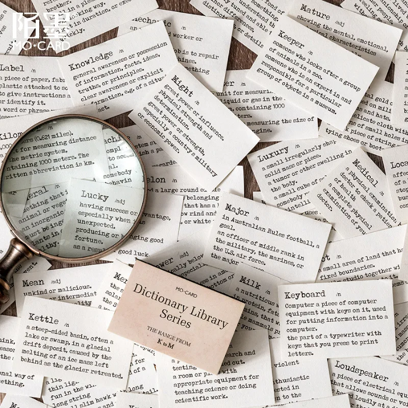 

100 листов бумаги для рукоделия A-Z Word, декор журнала в винтажном литературном стиле, двусторонний принт для скрапбукинга