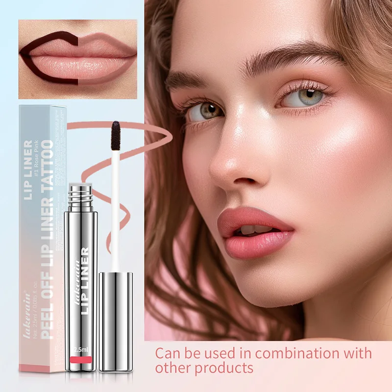 Waterproof Lip Liner Peel Off Tattoo Lipgloss Long Lasting Waterproof Matte Lip Tint Brown Contour Tear-off Lips Stain Cosmetic